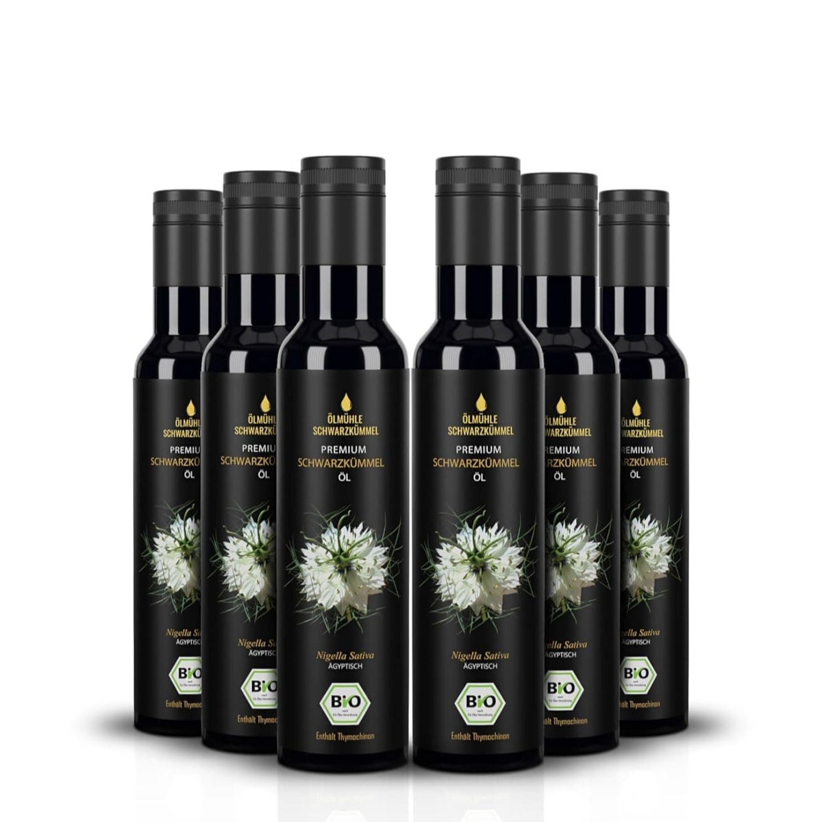 1_副本 Premium BIO Schwarzkümmelöl – Nigella Sativa aus Ägypten – 6 × 250 ml – Bild 1